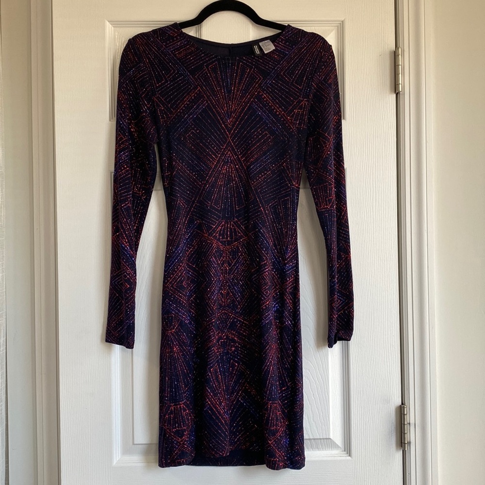 Glitter Red and Blue Dress